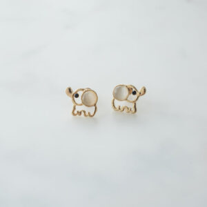 Gold Elephant Earrings